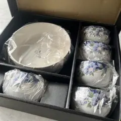 【最終お値下げ価格】花柄陶器食器　湯呑みセット 6点