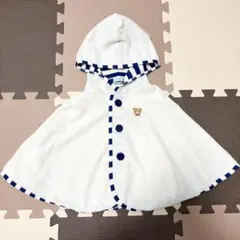 MIKIHOUSE ミキハウス フード付き ベビーポンチョ