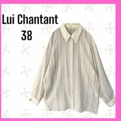 [Lui Chantant] ストライプ　シャツ　ボリューム袖　ボタンダウン
