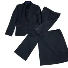 AOKI LES MUES リクルートスーツ ブラック3点セット　ストレッチ