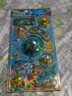 平成レトロ　レア!!キラキラドームウォーターシール　海生き物