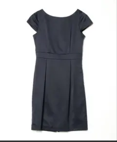 GIRL バックレース&リボンラッフルワンピース ネイビー S 結婚式