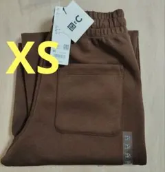 新品 UNIQLO C スウェットワイドパンツ ブラウン XS 丈標準 ユニクロ