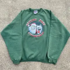 【USA製】00s Hanes サンタ クリスマス スウェット