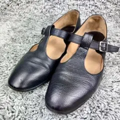 KUDETA クーデター tストラップ レザー フラットシボ加工 ブラック