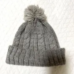 ベビー帽子　ニット帽　グレー系　48-50cm