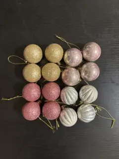 オーナメントセット ピンク ゴールド シルバー