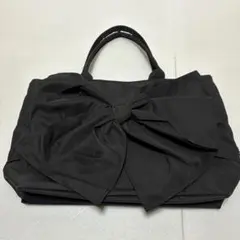 Kate Spade New York リボン付き黒ナイロンハンドバッグ - メルカリ