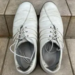 本革 ゴルフシューズ adidas adiPURE 白