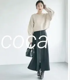 coca モヘアライク　ニット　アイボリー　L