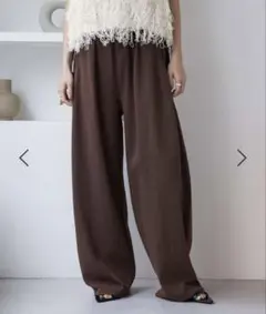 JEANASIS 【接触冷感】スウェットコクーンタックパンツ