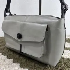 ほぼ未使用品 box21ボックス21 本革レザー ショルダーバッグ