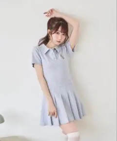 snidel レイヤードビジューポロカットソー ピンク ワンホンホビ垢スナ