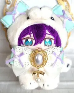 いつぬい リボンスタイ ぬい服 ぬいぐるみ 水色 あんスタ にじぱぺ ちびぐるみ