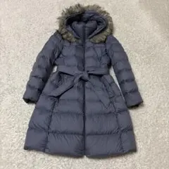 極美品　UNIQLO ダウンコート　ベルト　Aライン　グレー　Lサイズ
