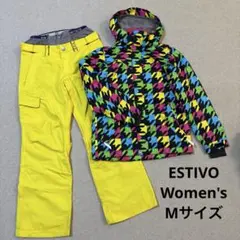 エスティボ　千鳥格子　スノーボードウェア　レディース　スキーウェア　セット
