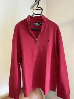 Polo by Ralph Lauren 赤 ジップアップ セーター XL