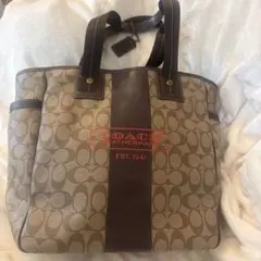 COACH トートバッグ ベージュ ブラウン
