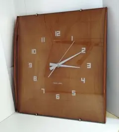 Ｍ01009　I.D.E.A LAVEL ウッドガラス時計