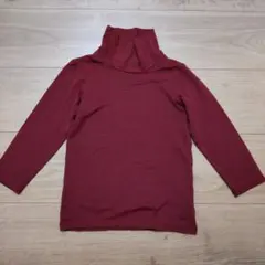 ユニクロHEATTECH ボーダー柄 ハイネック 100cm