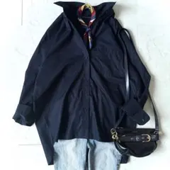 美品 デプレ トゥモローランド シルク100%スキッパー 長袖 シャツ 
