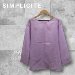 新品 SIMPLICITE リネンライク 2way PO シアー ブラウス Fのサムネイル