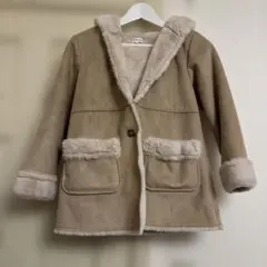 GLOBAL WORK フード付き中ボアコート XXL