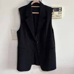 ニットベスト ブラック