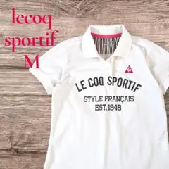 ル・コック　ポロシャツ　レディース　ゴルフウェア　白　半袖