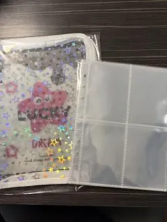 ホログラム星柄 Ａ5 シール帳　トレカ　バインダー　リフィル10枚付き