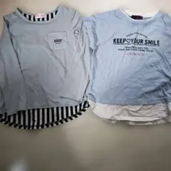 長袖カットソー 130cmと半袖 Tシャツ 140cm