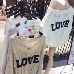 DaTuRa ダーリンニット loveニット ホワイトのサムネイル