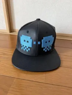 スプラトゥーン クラゲーダーキャップ ブルー レザー調 ブラック 当時