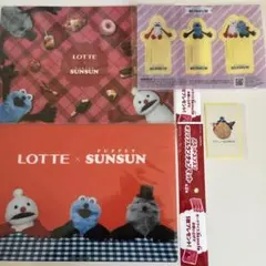 パペットスンスン　ランチョンマット未開封2種/オリジナルブックマーカー/シール