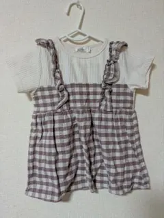 MANON ギンガムチェック ワンピース 110