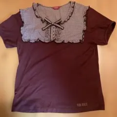 PINK HOUSE 半袖Tシャツ 茶系/チェック柄