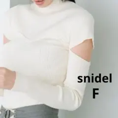 SNIDEL アームスリットシンプルニットプルオーバー　春ニット