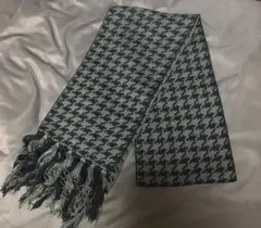 未使用品 千鳥柄 ベーシックニットマフラー ブラック×グレー hare zara