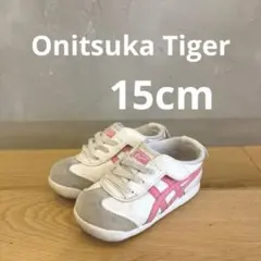 Onitsuka Tiger オニツカタイガー スニーカー 白　ピンク　15