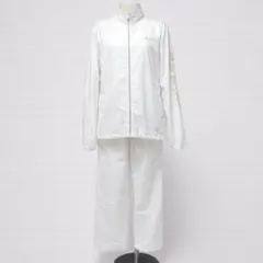 adidas neo 白 ジャージ セットアップ 大きめサイズ ロゴ 白×金