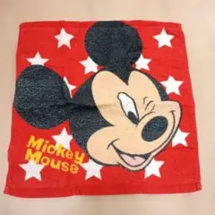 Disney Mickey Mouse ハンドタオル レッドのサムネイル
