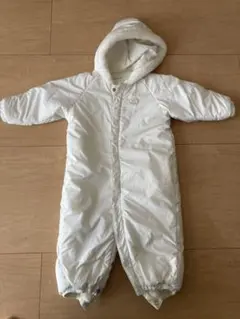 ミキハウス　ホワイト フリース内蔵 ロンパース 60〜80cm