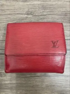 LOUIS VUITTON エピ 三つ折り財布 レッド