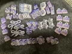 ひ*.様 紫色のモリービーズセット