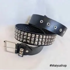 スタッズベルト ブラック y2k スケーター sk8 パンク ストリートp28