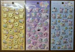 サンリオ　ぷくっとシール　ポムポムプリン　キキララ　ポチャッコ　まとめ3点セット