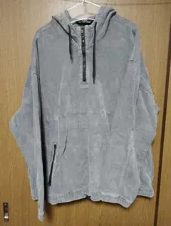 Bershka グレー フード付きパーカー L