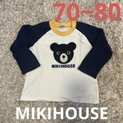 MIKIHOUSE クマプリント長袖Tシャツ 70~80