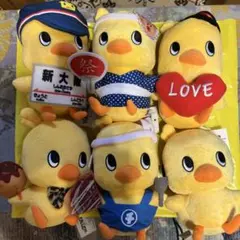 美品　チキンラーメン　ひよこちゃん　ぬいぐるみ6体セット 非売品　日清