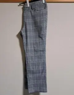 【USED 】3L チェック柄 グレー カジュアルパンツ
